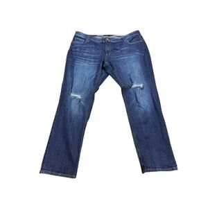 Kut From The Kloth Catherine Slouchy Boyfriend Blue Jeans Size 20W Stretch